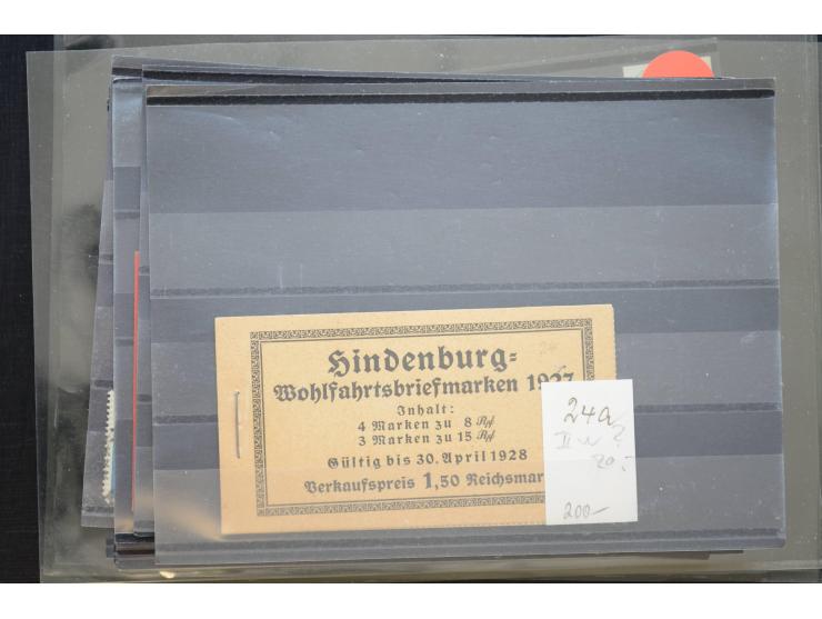 1870/1950 (ca.), kleine Partie, meist auf Steckkarten, dabei besseres Material wie DR Bl.1 auf Brief, Stände in 4er-Blocks, 1