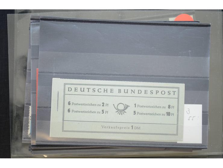 1870/1950 (ca.), kleine Partie, meist auf Steckkarten, dabei besseres Material wie DR Bl.1 auf Brief, Stände in 4er-Blocks, 1