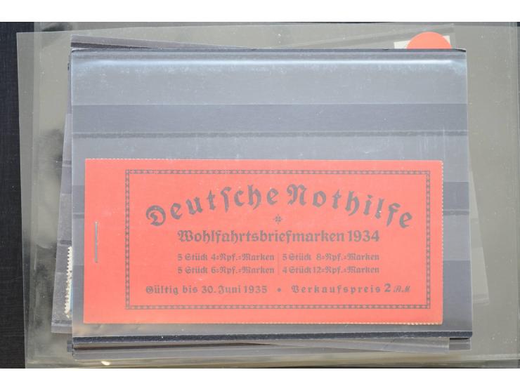 1870/1950 (ca.), kleine Partie, meist auf Steckkarten, dabei besseres Material wie DR Bl.1 auf Brief, Stände in 4er-Blocks, 1