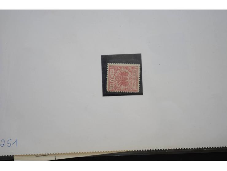 1870/1950 (ca.), kleine Partie, meist auf Steckkarten, dabei besseres Material wie DR Bl.1 auf Brief, Stände in 4er-Blocks, 1