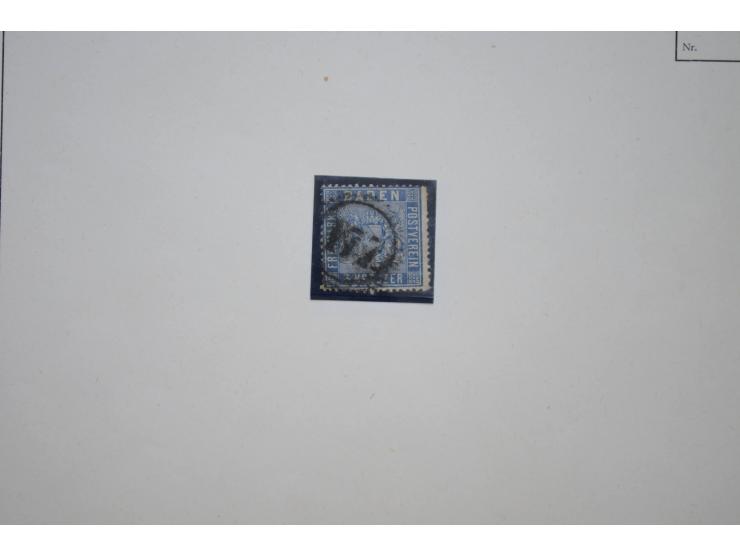 1870/1950 (ca.), kleine Partie, meist auf Steckkarten, dabei besseres Material wie DR Bl.1 auf Brief, Stände in 4er-Blocks, 1