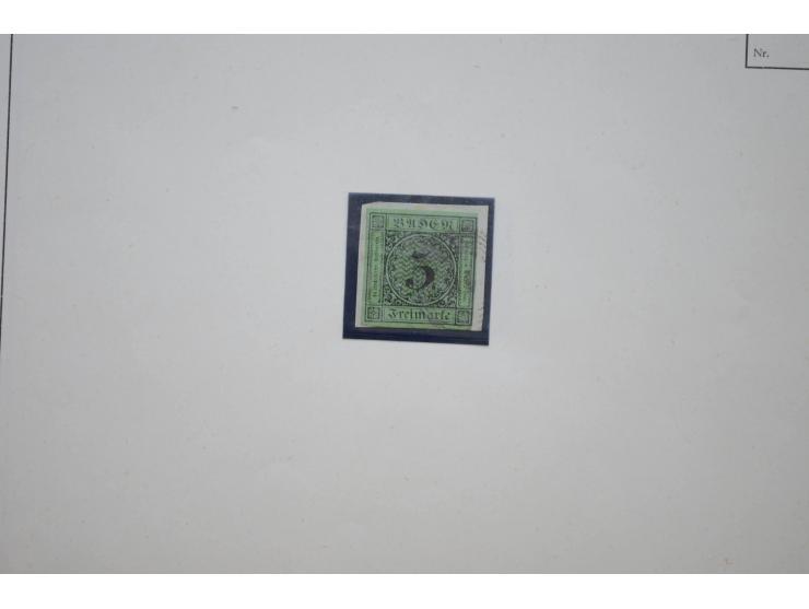 1870/1950 (ca.), kleine Partie, meist auf Steckkarten, dabei besseres Material wie DR Bl.1 auf Brief, Stände in 4er-Blocks, 1