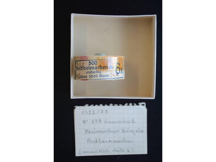 1870/1950 (ca.), kleine Partie, meist auf Steckkarten, dabei besseres Material wie DR Bl.1 auf Brief, Stände in 4er-Blocks, 1