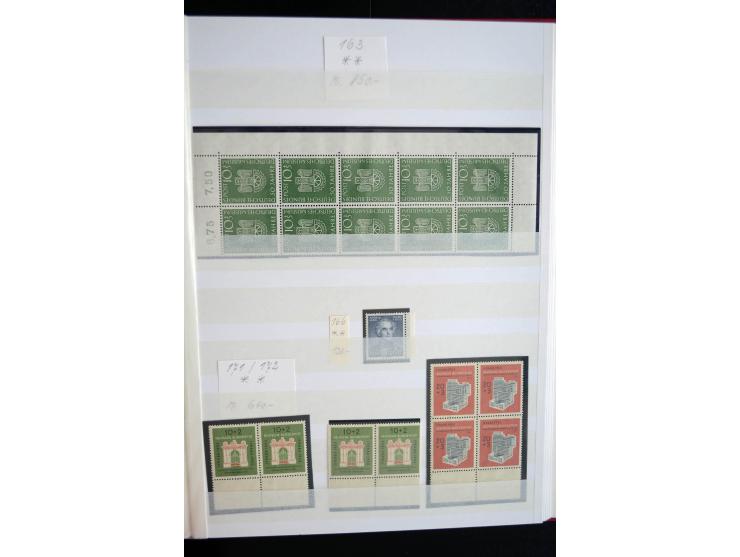 1872/1974, postfrischer, ungebrauchter und gestempelter Bestand, dabei Dt. Reich Bl.3, Saar Bl.1 und 2, Bund Mi.-Nr. 139/40 (