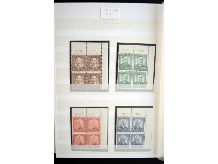1872/1974, postfrischer, ungebrauchter und gestempelter Bestand, dabei Dt. Reich Bl.3, Saar Bl.1 und 2, Bund Mi.-Nr. 139/40 (