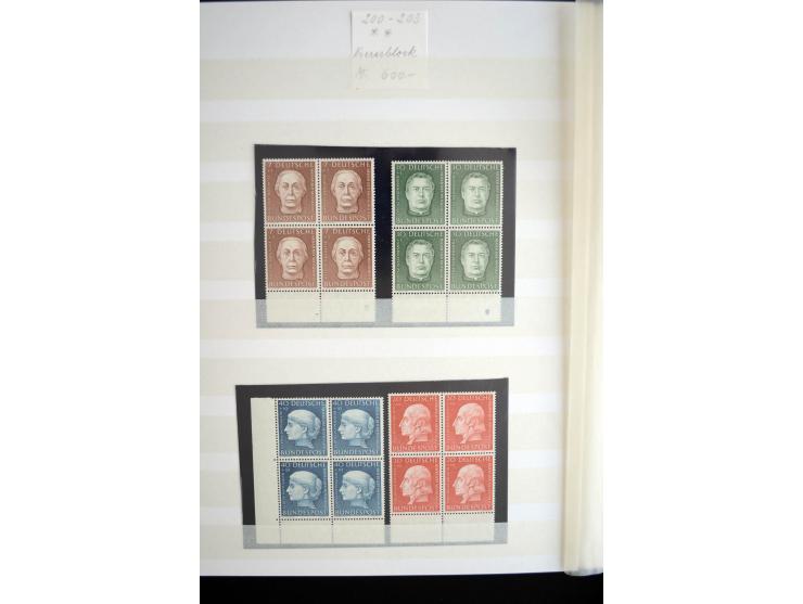 1872/1974, postfrischer, ungebrauchter und gestempelter Bestand, dabei Dt. Reich Bl.3, Saar Bl.1 und 2, Bund Mi.-Nr. 139/40 (