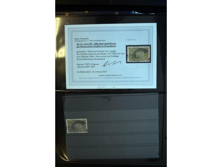 1912/43, interessante Partie von ehemaligen Einzellosen, dabei Deutsches Reich Block 2 als gestempeltes Herzstück, Block 1 un