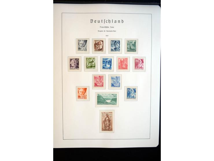 1914/59, meist gestempelte und ungebrauchte Sammlung Bes. I. WK., Abstimmungsgebiete ohne Saar, Danzig und Memel im Vordrucka