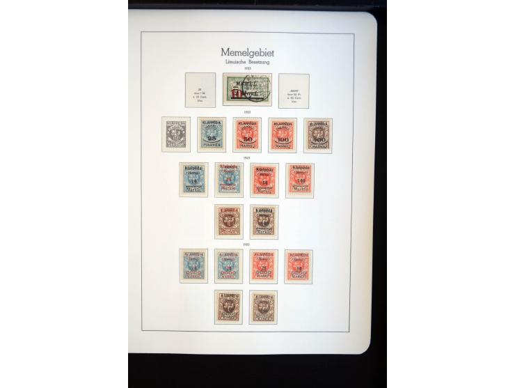 1914/59, meist gestempelte und ungebrauchte Sammlung Bes. I. WK., Abstimmungsgebiete ohne Saar, Danzig und Memel im Vordrucka