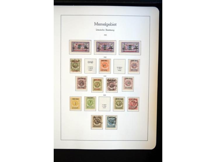 1914/59, meist gestempelte und ungebrauchte Sammlung Bes. I. WK., Abstimmungsgebiete ohne Saar, Danzig und Memel im Vordrucka