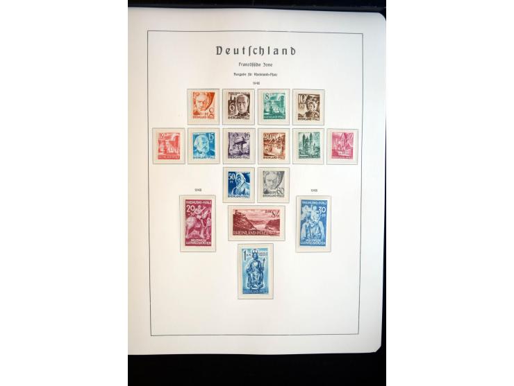 1914/59, meist gestempelte und ungebrauchte Sammlung Bes. I. WK., Abstimmungsgebiete ohne Saar, Danzig und Memel im Vordrucka