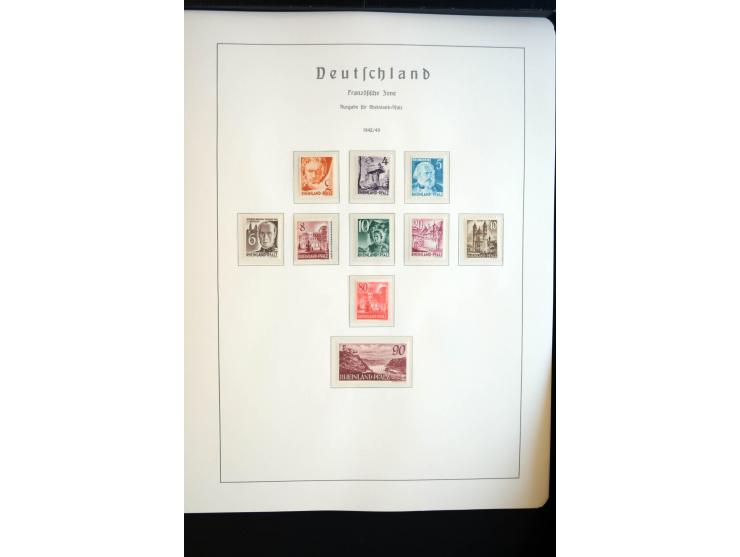 1914/59, meist gestempelte und ungebrauchte Sammlung Bes. I. WK., Abstimmungsgebiete ohne Saar, Danzig und Memel im Vordrucka