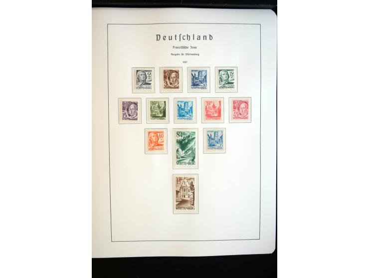 1914/59, meist gestempelte und ungebrauchte Sammlung Bes. I. WK., Abstimmungsgebiete ohne Saar, Danzig und Memel im Vordrucka