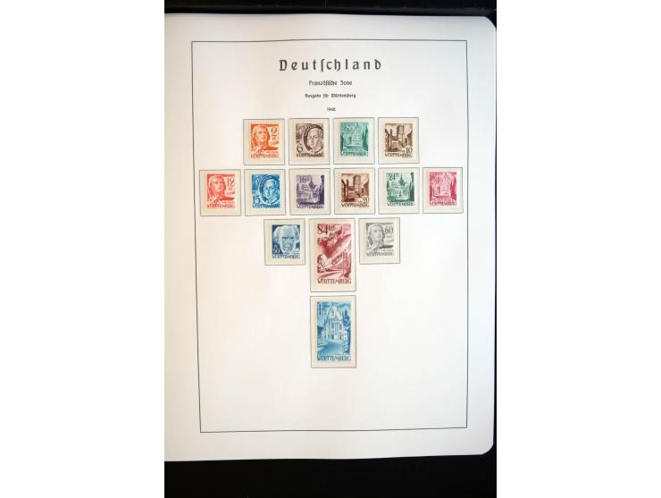 1914/59, meist gestempelte und ungebrauchte Sammlung Bes. I. WK., Abstimmungsgebiete ohne Saar, Danzig und Memel im Vordrucka