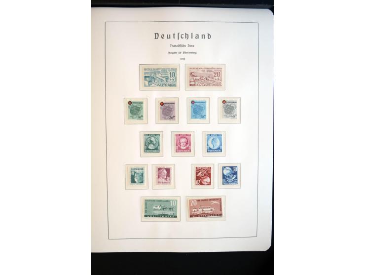 1914/59, meist gestempelte und ungebrauchte Sammlung Bes. I. WK., Abstimmungsgebiete ohne Saar, Danzig und Memel im Vordrucka