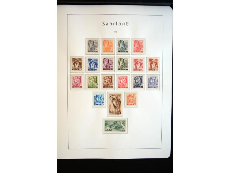 1914/59, meist gestempelte und ungebrauchte Sammlung Bes. I. WK., Abstimmungsgebiete ohne Saar, Danzig und Memel im Vordrucka