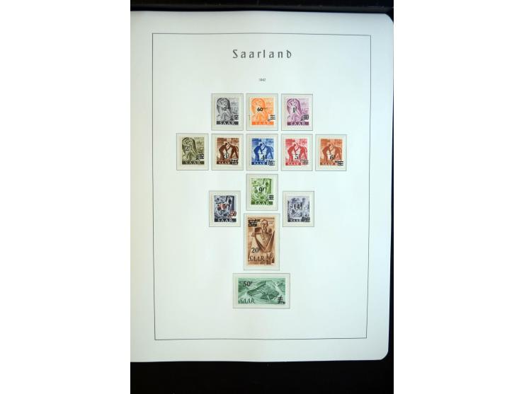 1914/59, meist gestempelte und ungebrauchte Sammlung Bes. I. WK., Abstimmungsgebiete ohne Saar, Danzig und Memel im Vordrucka
