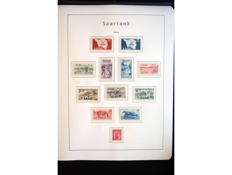 1914/59, meist gestempelte und ungebrauchte Sammlung Bes. I. WK., Abstimmungsgebiete ohne Saar, Danzig und Memel im Vordrucka