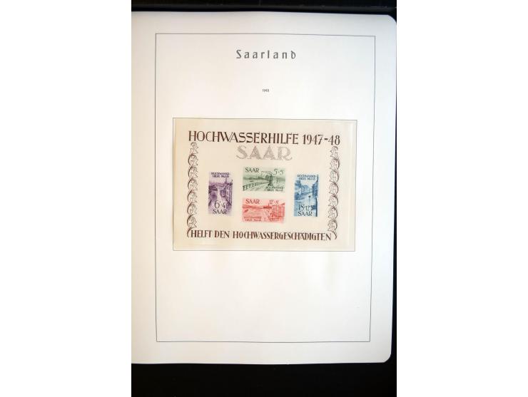 1914/59, meist gestempelte und ungebrauchte Sammlung Bes. I. WK., Abstimmungsgebiete ohne Saar, Danzig und Memel im Vordrucka