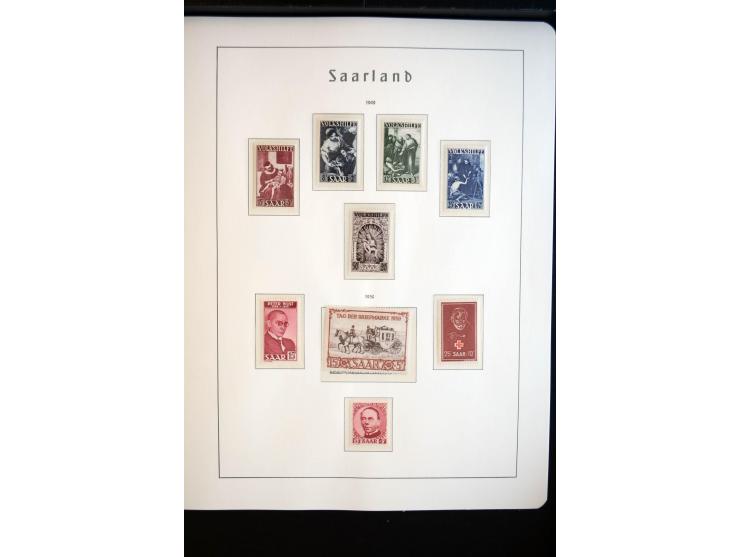 1914/59, meist gestempelte und ungebrauchte Sammlung Bes. I. WK., Abstimmungsgebiete ohne Saar, Danzig und Memel im Vordrucka