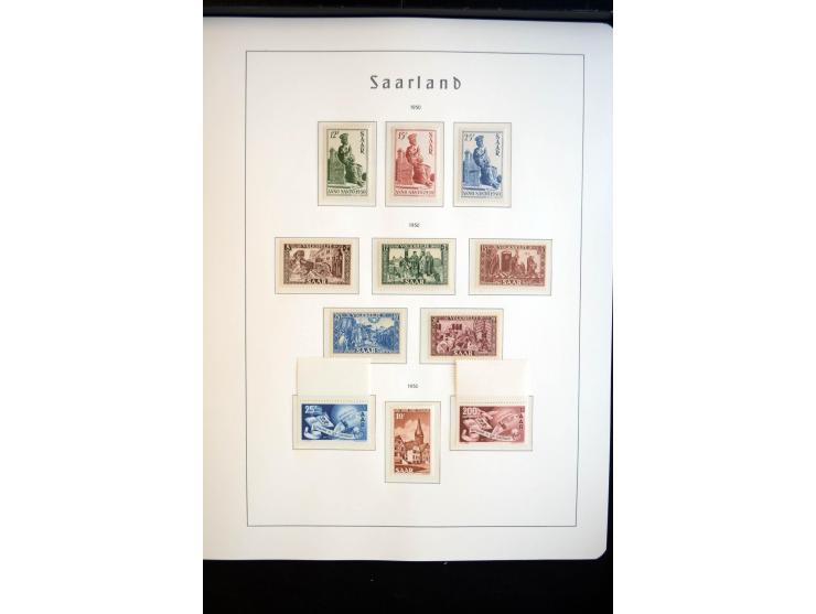 1914/59, meist gestempelte und ungebrauchte Sammlung Bes. I. WK., Abstimmungsgebiete ohne Saar, Danzig und Memel im Vordrucka
