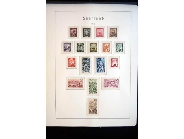 1914/59, meist gestempelte und ungebrauchte Sammlung Bes. I. WK., Abstimmungsgebiete ohne Saar, Danzig und Memel im Vordrucka