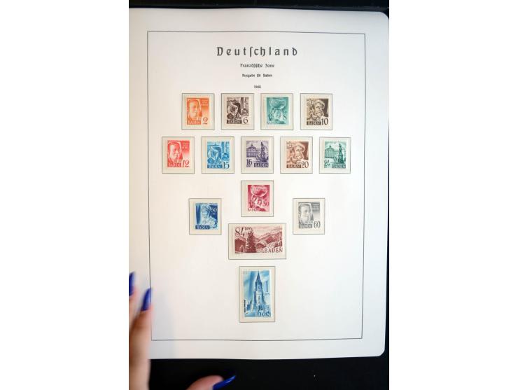 1914/59, meist gestempelte und ungebrauchte Sammlung Bes. I. WK., Abstimmungsgebiete ohne Saar, Danzig und Memel im Vordrucka