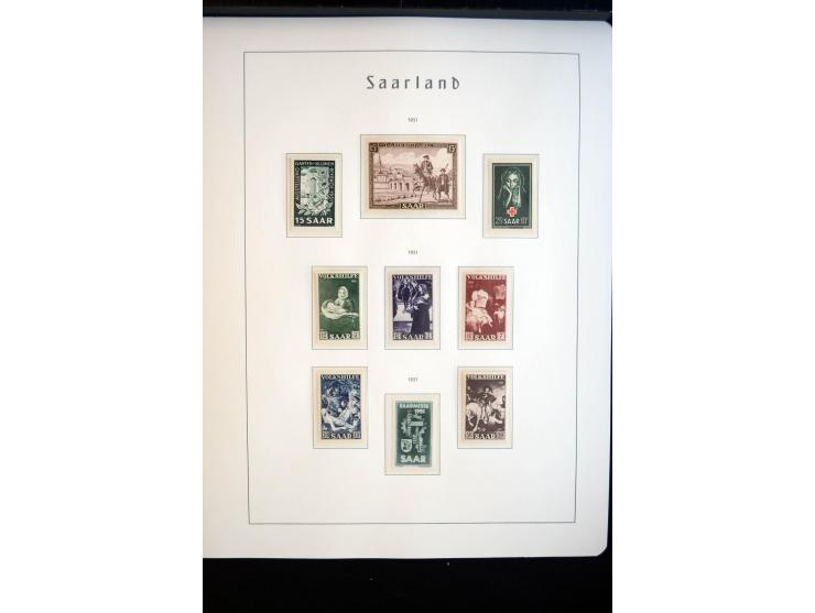 1914/59, meist gestempelte und ungebrauchte Sammlung Bes. I. WK., Abstimmungsgebiete ohne Saar, Danzig und Memel im Vordrucka