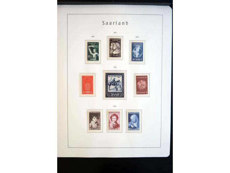 1914/59, meist gestempelte und ungebrauchte Sammlung Bes. I. WK., Abstimmungsgebiete ohne Saar, Danzig und Memel im Vordrucka