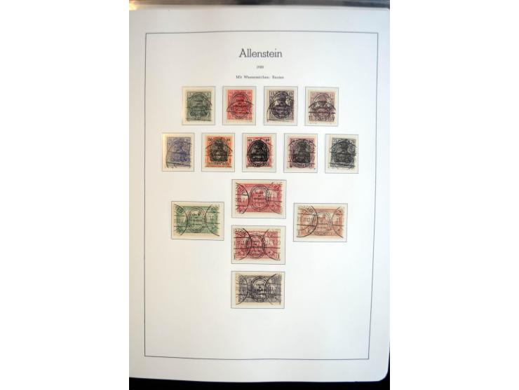 1914/59, meist gestempelte und ungebrauchte Sammlung Bes. I. WK., Abstimmungsgebiete ohne Saar, Danzig und Memel im Vordrucka