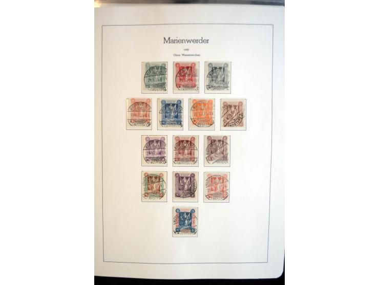 1914/59, meist gestempelte und ungebrauchte Sammlung Bes. I. WK., Abstimmungsgebiete ohne Saar, Danzig und Memel im Vordrucka