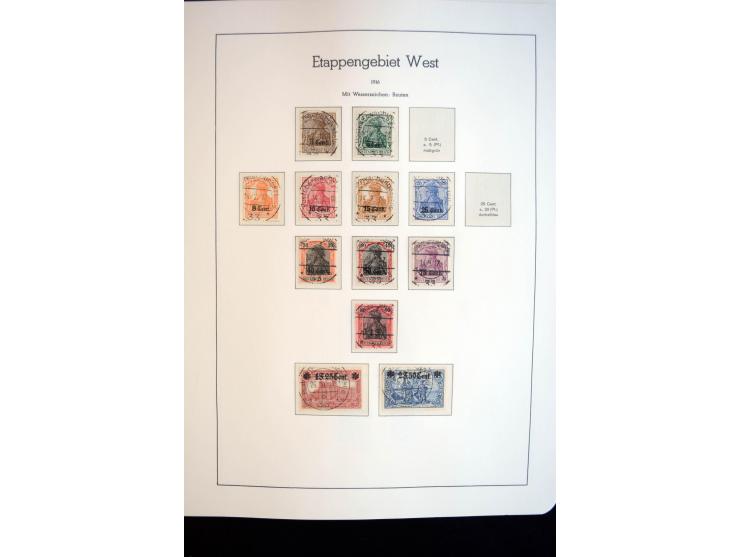 1914/59, meist gestempelte und ungebrauchte Sammlung Bes. I. WK., Abstimmungsgebiete ohne Saar, Danzig und Memel im Vordrucka