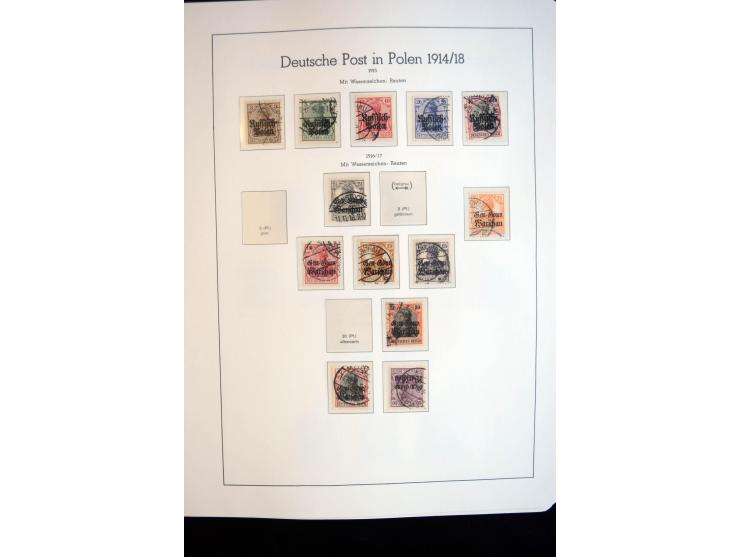 1914/59, meist gestempelte und ungebrauchte Sammlung Bes. I. WK., Abstimmungsgebiete ohne Saar, Danzig und Memel im Vordrucka
