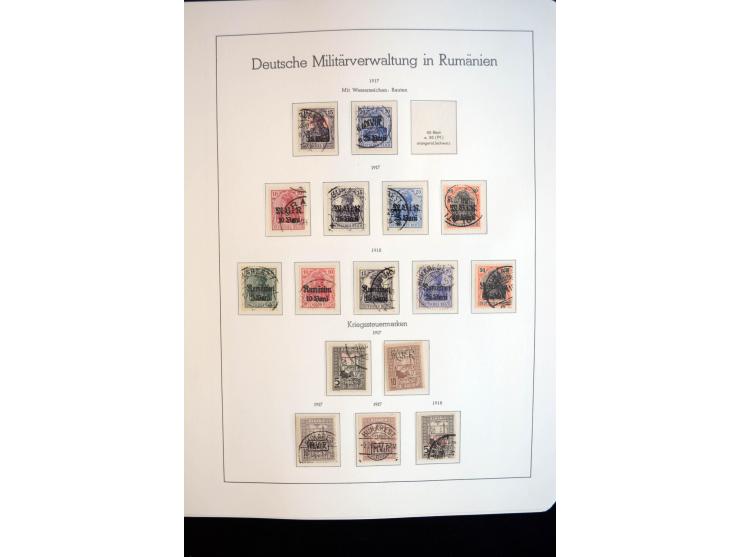 1914/59, meist gestempelte und ungebrauchte Sammlung Bes. I. WK., Abstimmungsgebiete ohne Saar, Danzig und Memel im Vordrucka