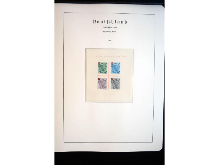 1914/59, meist gestempelte und ungebrauchte Sammlung Bes. I. WK., Abstimmungsgebiete ohne Saar, Danzig und Memel im Vordrucka