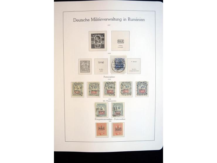1914/59, meist gestempelte und ungebrauchte Sammlung Bes. I. WK., Abstimmungsgebiete ohne Saar, Danzig und Memel im Vordrucka
