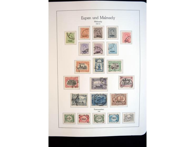 1914/59, meist gestempelte und ungebrauchte Sammlung Bes. I. WK., Abstimmungsgebiete ohne Saar, Danzig und Memel im Vordrucka