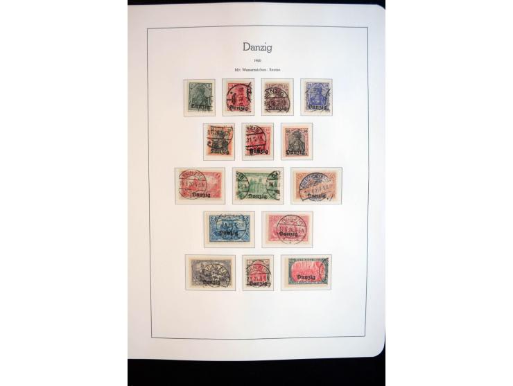 1914/59, meist gestempelte und ungebrauchte Sammlung Bes. I. WK., Abstimmungsgebiete ohne Saar, Danzig und Memel im Vordrucka