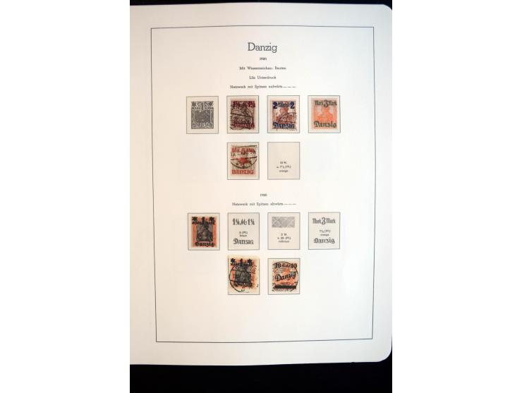 1914/59, meist gestempelte und ungebrauchte Sammlung Bes. I. WK., Abstimmungsgebiete ohne Saar, Danzig und Memel im Vordrucka