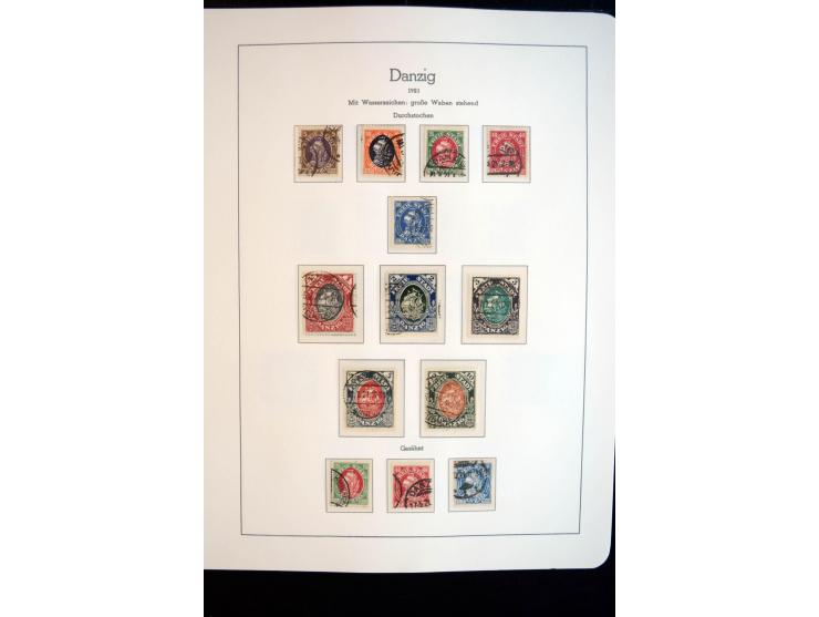 1914/59, meist gestempelte und ungebrauchte Sammlung Bes. I. WK., Abstimmungsgebiete ohne Saar, Danzig und Memel im Vordrucka