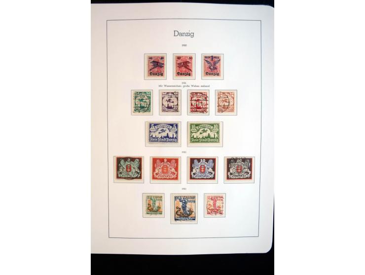 1914/59, meist gestempelte und ungebrauchte Sammlung Bes. I. WK., Abstimmungsgebiete ohne Saar, Danzig und Memel im Vordrucka
