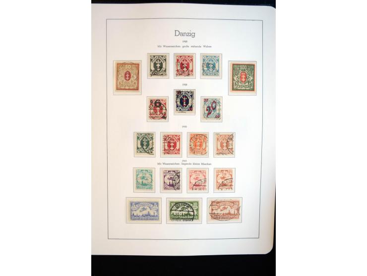 1914/59, meist gestempelte und ungebrauchte Sammlung Bes. I. WK., Abstimmungsgebiete ohne Saar, Danzig und Memel im Vordrucka