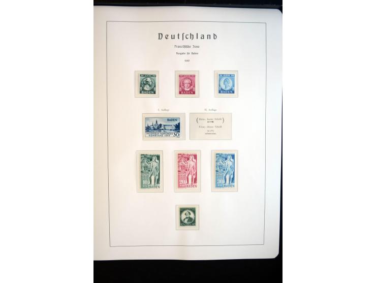 1914/59, meist gestempelte und ungebrauchte Sammlung Bes. I. WK., Abstimmungsgebiete ohne Saar, Danzig und Memel im Vordrucka