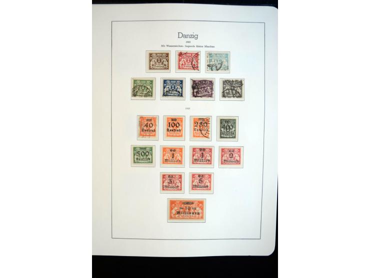 1914/59, meist gestempelte und ungebrauchte Sammlung Bes. I. WK., Abstimmungsgebiete ohne Saar, Danzig und Memel im Vordrucka