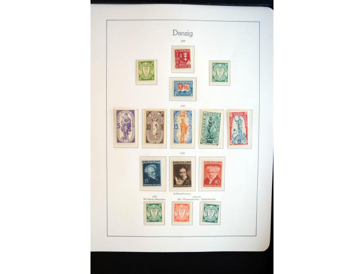 1914/59, meist gestempelte und ungebrauchte Sammlung Bes. I. WK., Abstimmungsgebiete ohne Saar, Danzig und Memel im Vordrucka