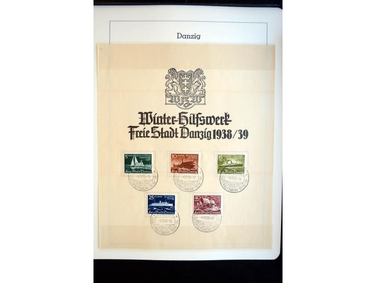 1914/59, meist gestempelte und ungebrauchte Sammlung Bes. I. WK., Abstimmungsgebiete ohne Saar, Danzig und Memel im Vordrucka