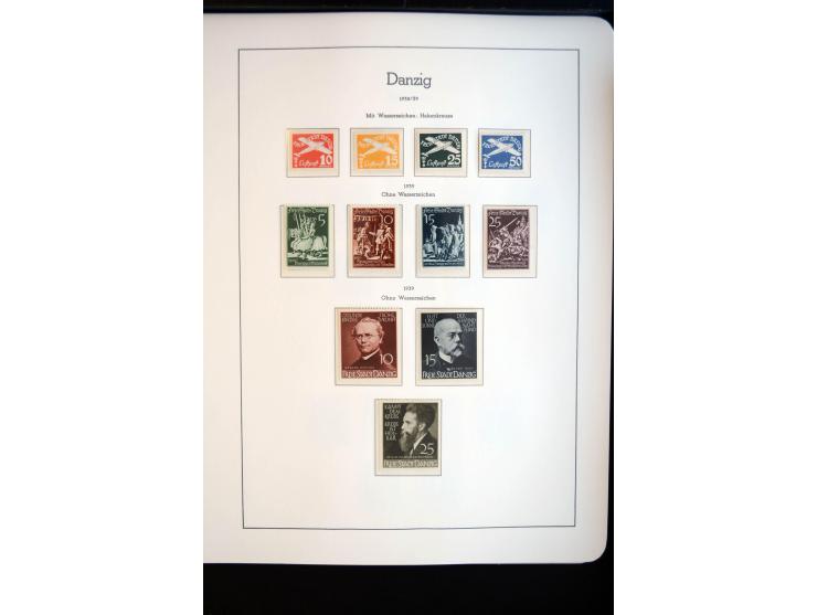 1914/59, meist gestempelte und ungebrauchte Sammlung Bes. I. WK., Abstimmungsgebiete ohne Saar, Danzig und Memel im Vordrucka