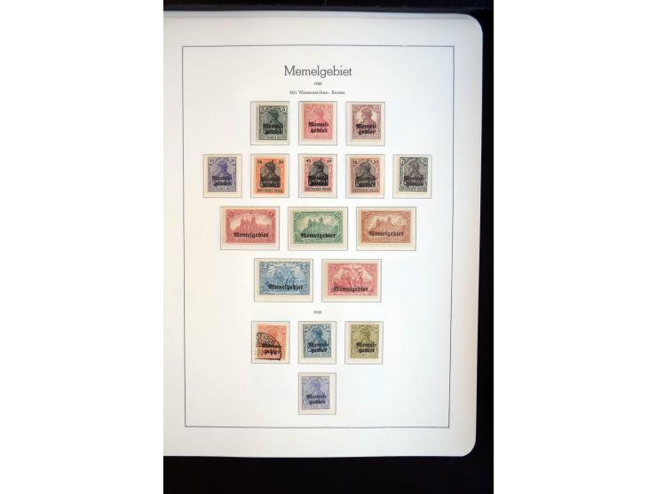 1914/59, meist gestempelte und ungebrauchte Sammlung Bes. I. WK., Abstimmungsgebiete ohne Saar, Danzig und Memel im Vordrucka