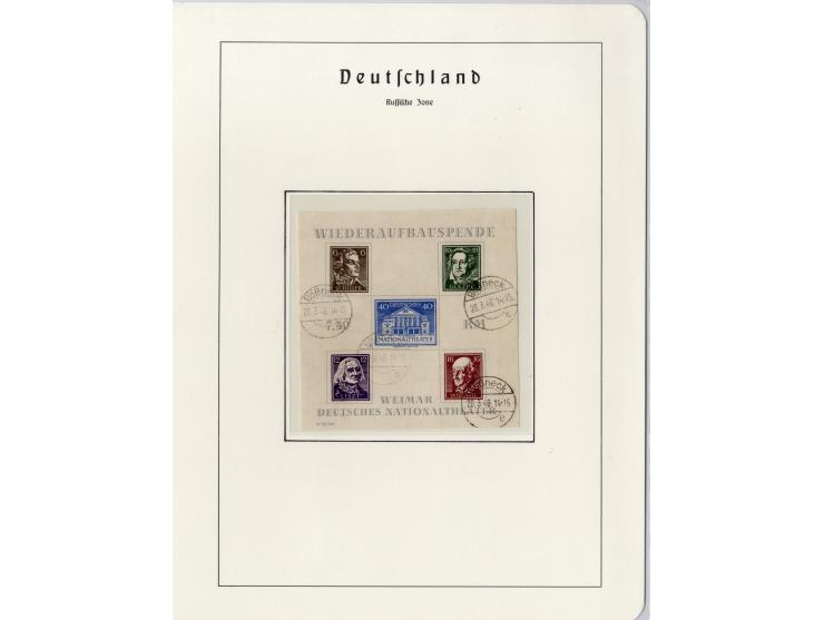 1930/49, meist postfrische und gestempelte Partie Block-Ausgaben ab Deutsches Reich Block 1, Schwerpunkt  bei der SBZ mit u.a