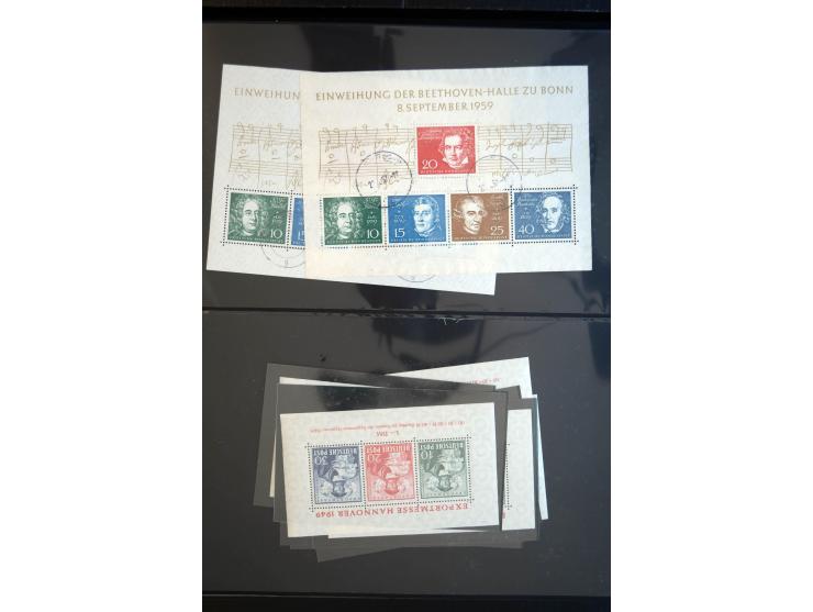 1933/60, interessanter, meist gestempelter und postfrischer/ungebrauchter Doublettenbestand ab III.Reich, Schwerpunkt nach 19
